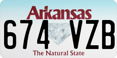 AR license plate 674VZB