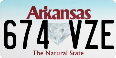 AR license plate 674VZE