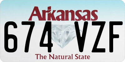 AR license plate 674VZF