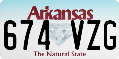 AR license plate 674VZG