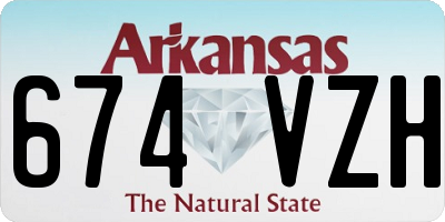 AR license plate 674VZH