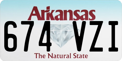 AR license plate 674VZI