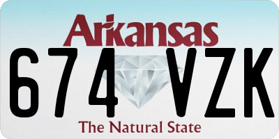AR license plate 674VZK