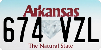 AR license plate 674VZL