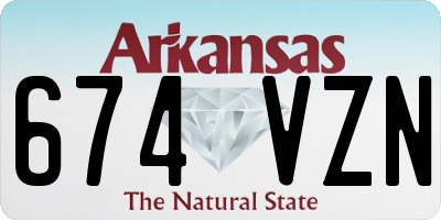 AR license plate 674VZN