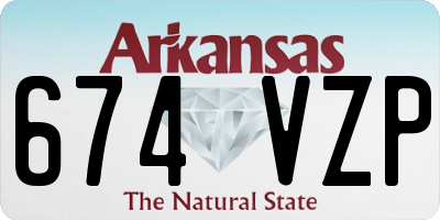 AR license plate 674VZP