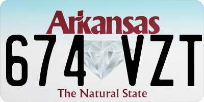 AR license plate 674VZT