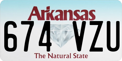 AR license plate 674VZU
