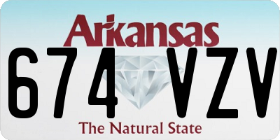AR license plate 674VZV