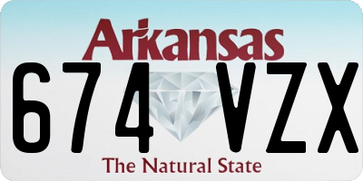 AR license plate 674VZX