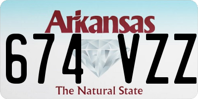 AR license plate 674VZZ