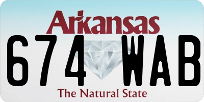 AR license plate 674WAB