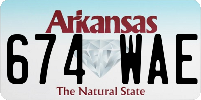 AR license plate 674WAE