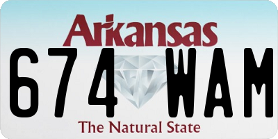 AR license plate 674WAM