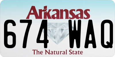 AR license plate 674WAQ