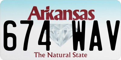AR license plate 674WAV