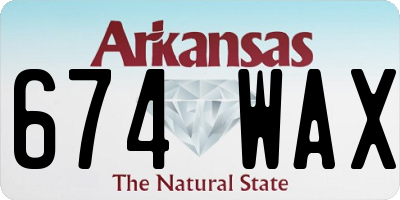AR license plate 674WAX
