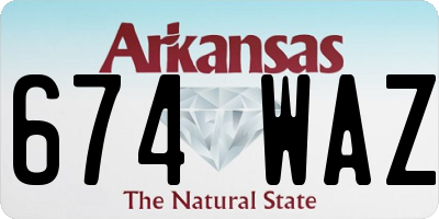AR license plate 674WAZ