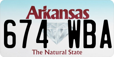 AR license plate 674WBA