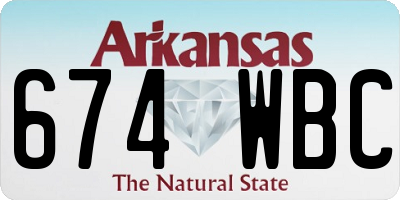 AR license plate 674WBC