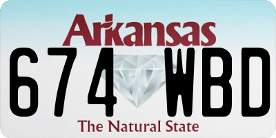 AR license plate 674WBD