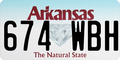 AR license plate 674WBH