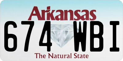 AR license plate 674WBI