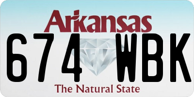 AR license plate 674WBK