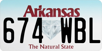 AR license plate 674WBL