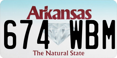 AR license plate 674WBM