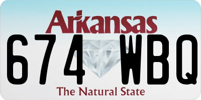 AR license plate 674WBQ