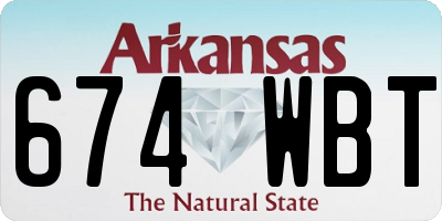 AR license plate 674WBT