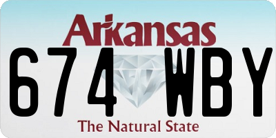 AR license plate 674WBY