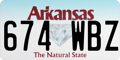 AR license plate 674WBZ