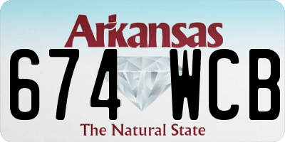 AR license plate 674WCB