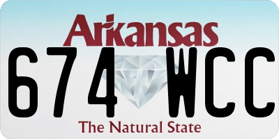 AR license plate 674WCC