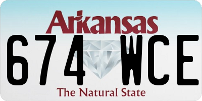 AR license plate 674WCE