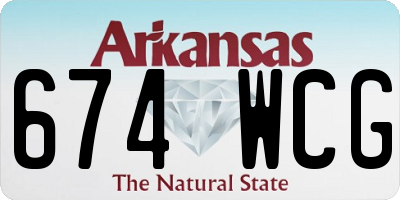 AR license plate 674WCG
