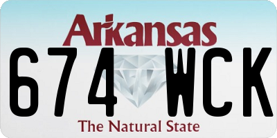AR license plate 674WCK