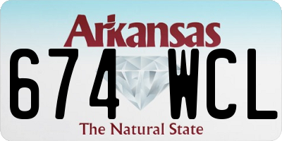 AR license plate 674WCL