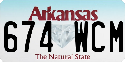 AR license plate 674WCM