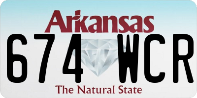 AR license plate 674WCR