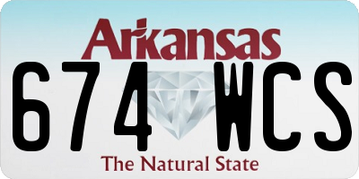 AR license plate 674WCS