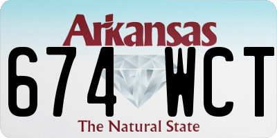 AR license plate 674WCT