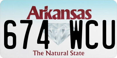 AR license plate 674WCU