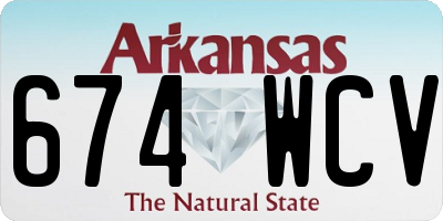 AR license plate 674WCV