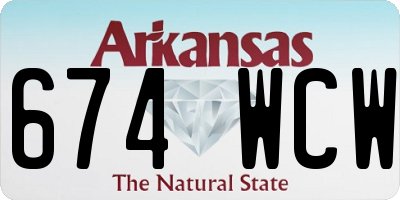 AR license plate 674WCW