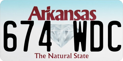 AR license plate 674WDC