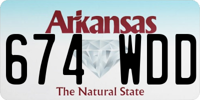 AR license plate 674WDD