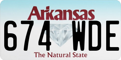 AR license plate 674WDE
